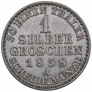 Germany, Prussia 1 groschen 1858 A 2.15g. ... 