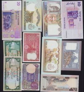 Lot of World paper money: Israel, Nepal, ... 