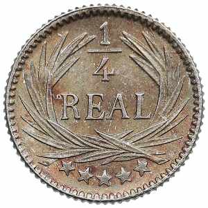Guatemala 1/4 real 1894 0.77g. UNC/UNC ... 