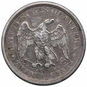 USA 20 cents 1875 5.01g. VF/VF