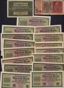 Lot of World paper money: Germany (31) ... 