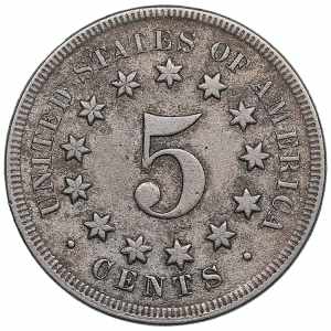 USA 5 cents 1868 5.04g. VF/VF