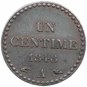 France 1 centime 1848 A 1.97g. XF/XF-
