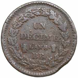 France 1 Décime An 8 (1799-1800) BB 19.07g. ... 