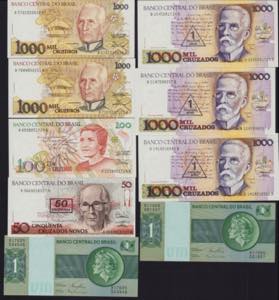 Lot of World paper money: Brazil (22) ... 