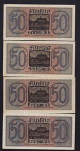 Small collection of Germany 50 reichsmark ... 