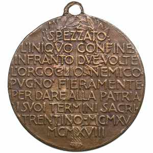 Italy - 1st Armys commemorative medal 1918 ... 