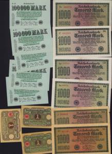 Lot of World paper money: Germany (27) ... 