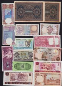 Lot of World paper money: China, Jordan, ... 