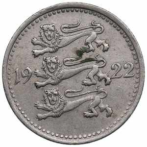 Estonia 3 marka 1922 3.44g. AU/AU Mint ... 