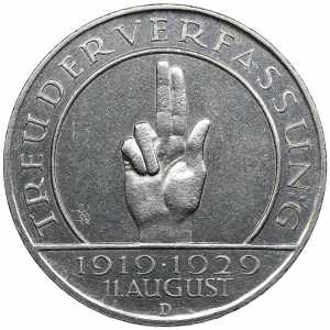 Germany, Weimar Republic 3 reichsmark 1929 D ... 