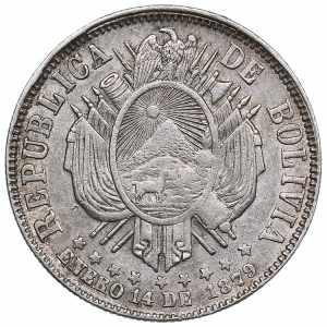 Bolivia 20 Centavos 1879 - Hilarión Daza ... 