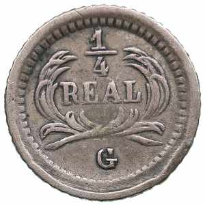 Guatemala 1/4 real 1878 0.75g. VF/VF ... 