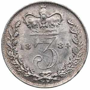 Great Britain 3 Pence 1884 - Victoria ... 