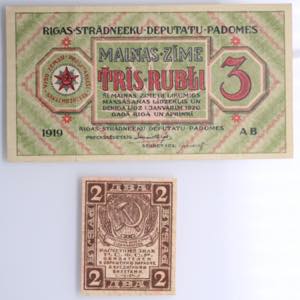 Latvia 3 roubles 1919 ... 
