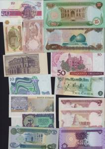 Lot of World paper money: Brazil, Sweden, ... 