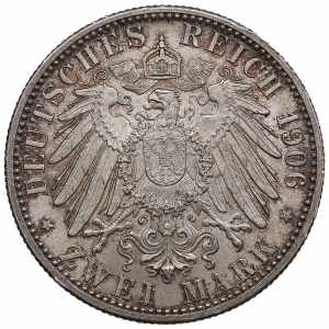 Germany, Baden 2 mark 1906 11.12g. AU/UNC ... 