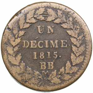 France 1 Décime 1815 BB - Louis XVIII ... 