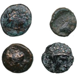 Greek Æ coins 10-11mm ... 