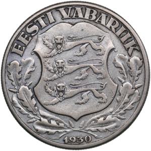 Estonia 2 Krooni 1930 - Toompea 12.02g. ... 
