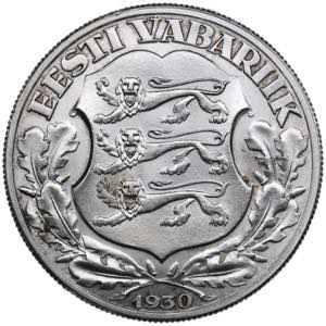 Estonia 2 Krooni 1930 - Toompea 12.22g. ... 