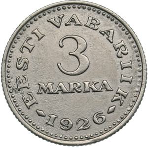Estonia 3 Marka 1926 ... 