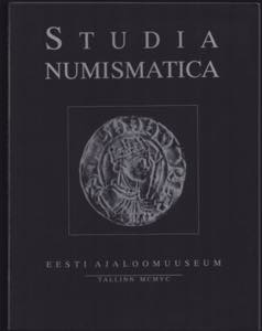 Studia Numismatica, 1995 Tallinn, 1995. ... 