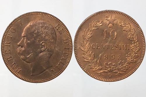 Umberto I 10 centesimi 1893 ... 