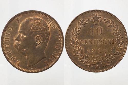 Umberto I 10 centesimi 1894 ... 