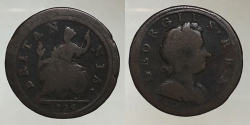 Great Britain. George I. 1/2 penny ... 