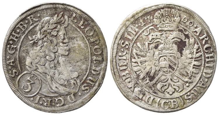 AUSTRIA. Leopoldo I (1657-1705). 3 ... 
