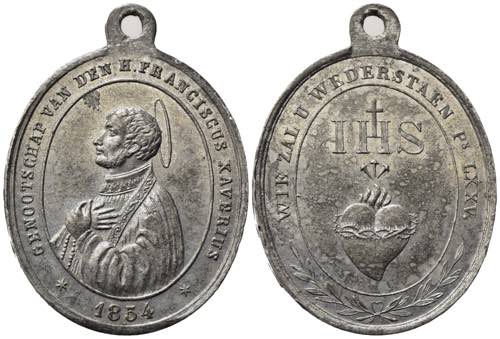 Medaglia religiosa 1854. Metallo ... 