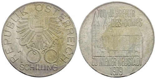 AUSTRIA. 100 Shilling 1979. Ag. ... 