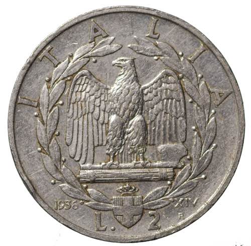 Vittorio Emanuele III. 2 lire 1936 ... 