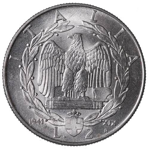 Vittorio Emanuele III. 2 lire 1941 ... 