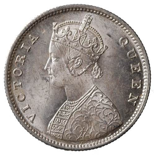 India British. Victoria. 1/2 Rupee ... 