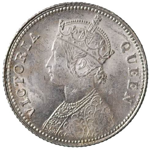 India British. Victoria. 1/4 Rupee ... 
