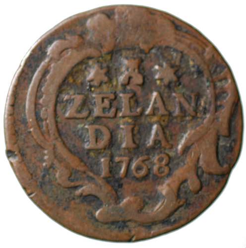 Netherlands. Zelandia 1 duit 1768.