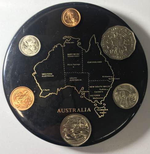 Australia. Souvenir con monete fdc ... 