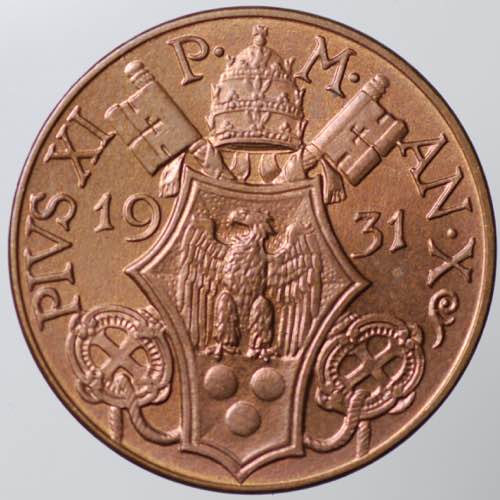 Vaticano. Pio XI 5 centesimi 1931 ... 