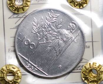 100 lire 1957 periziata Cavaliere ... 