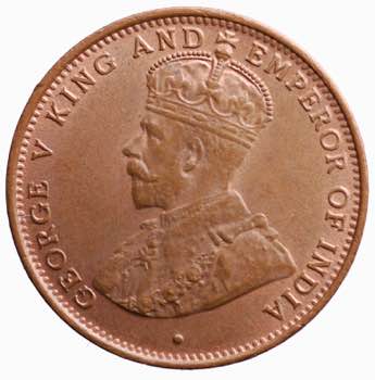 Ceylon. Giorgio V. 1/2 cent 1926  ... 