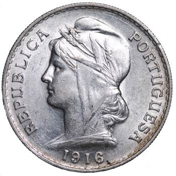 Portogallo 50 centavos 1916. AG ... 