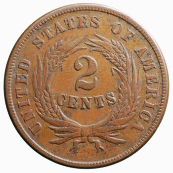 Stati Uniti. 2 cents 1865. BB