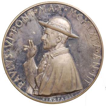 Papali. Paolo VI. Medaglia 1965 ... 