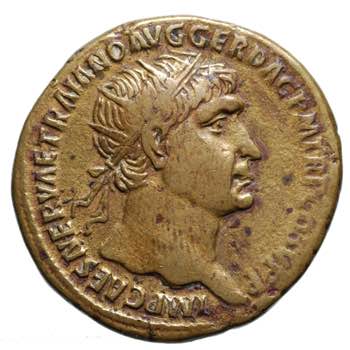 Traiano (104-111). Dupondio AE gr. ... 