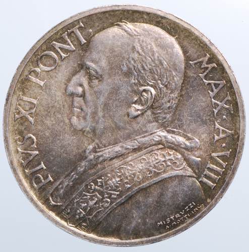 VATICANO. Pio XI. 5 lire 1929 ... 