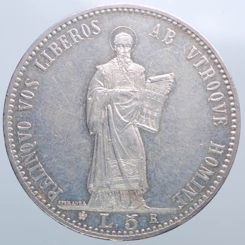 SAN MARINO. 5 lire 1898. Ag (25 g ... 