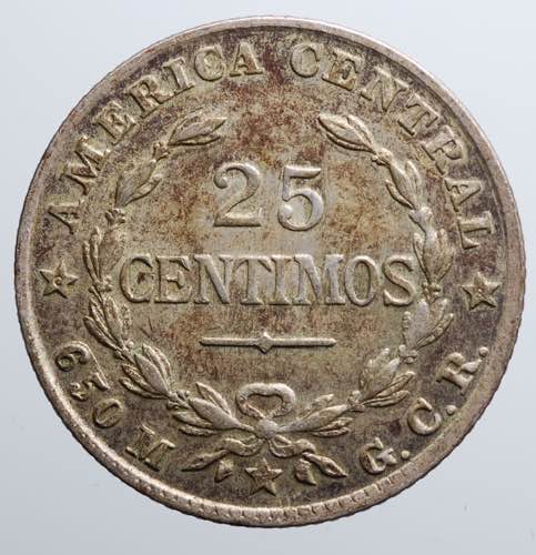 COSTARICA. 25 centimos 1924. ... 