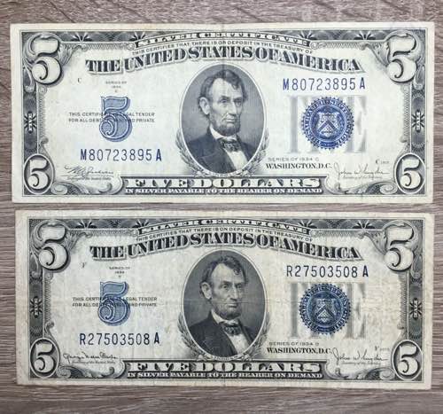 STATI UNITI. 5 Dollars serie 1934. ... 